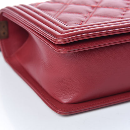 Chanel Calfskin Stitched New Medium Boy Flap Red 11 of 17
