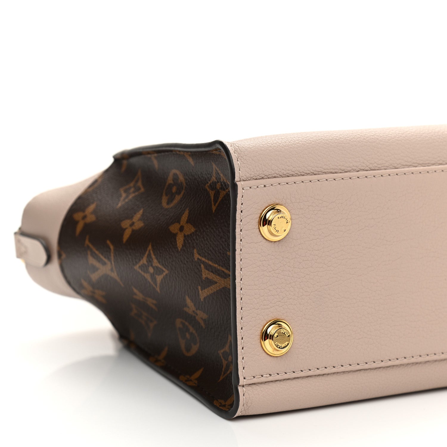 Louis Vuitton Calfskin Monogram On My Side PM Greige 4 of 10