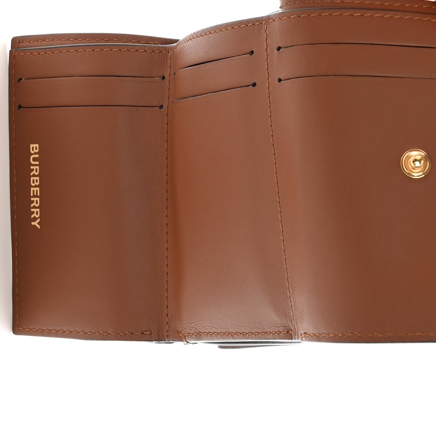E-Canvas TB Print Folding Wallet Bridle Brown