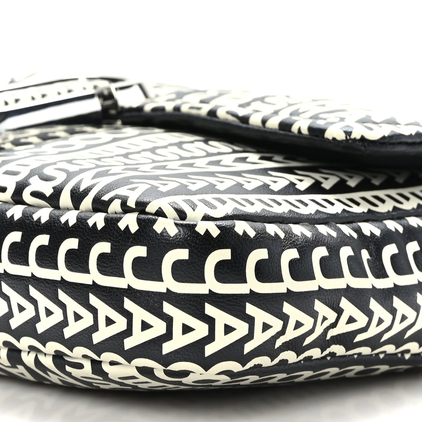 Calfskin The Monogram J Marc Shoulder Bag Black White