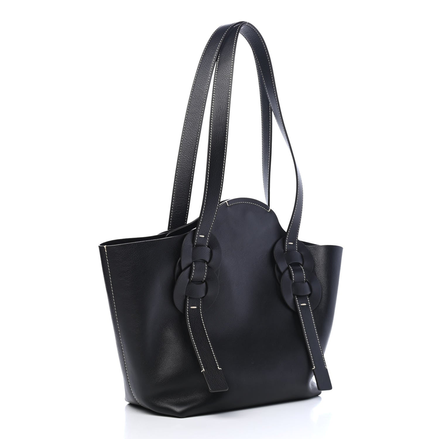 Chloe Small Grain Smooth Calfskin Medium Darryl Tote Black 2 of 4