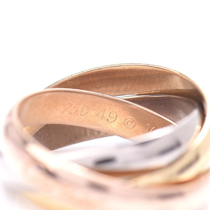 Cartier 18K Pink Yellow White Gold Classic Trinity Ring 49 4.75 4 of 4