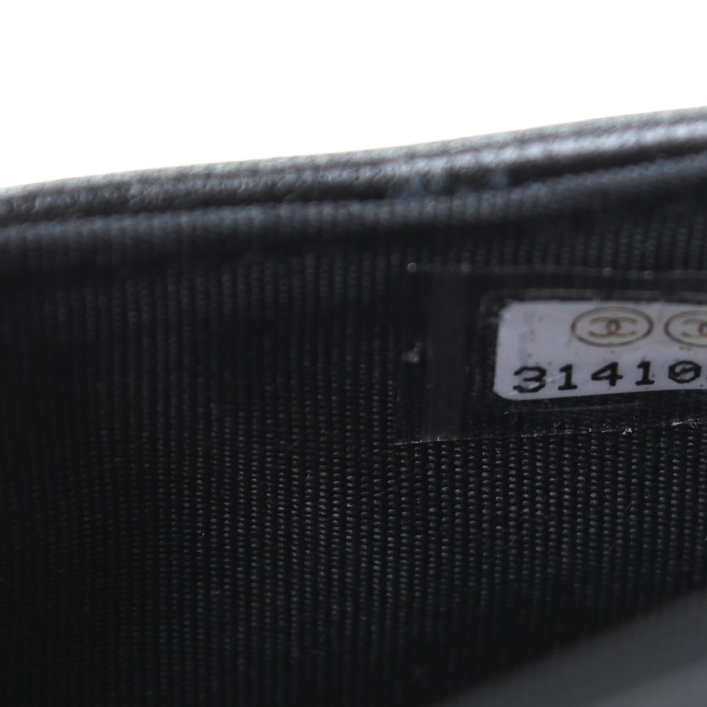 Lambskin Camellia Embossed Chain Belt Bag Black