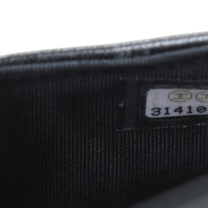 Chanel Lambskin Camellia Embossed Chain Belt Bag Black 7 of 11