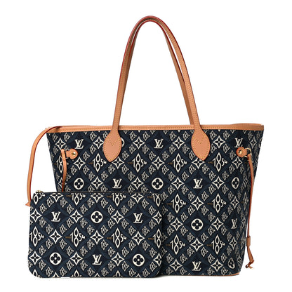 Louis Vuitton Jacquard Since 1854 Neverfull MM Blue 1 of 15
