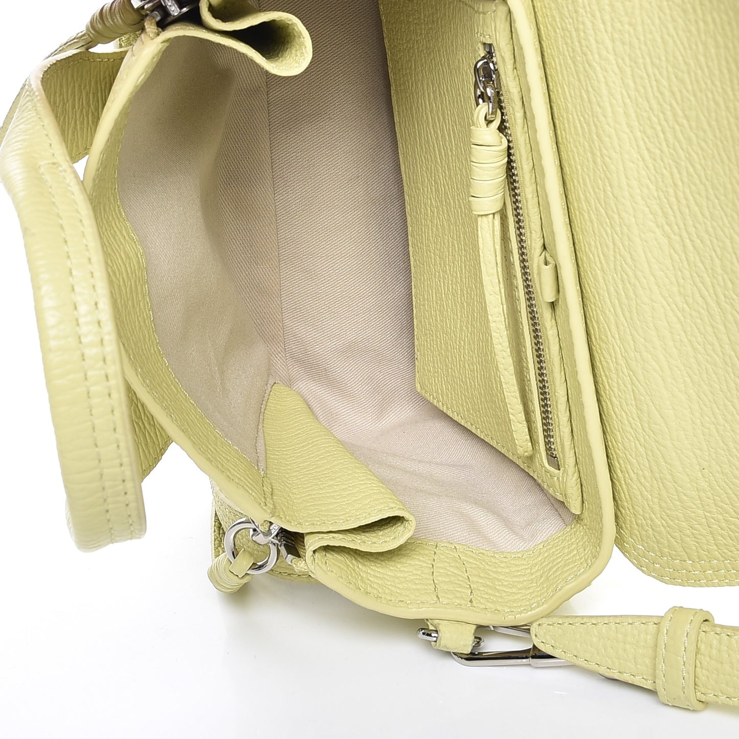 3.1 Textured Calfskin Mini Pashli Satchel Citron
