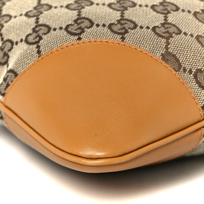 Gucci Monogram Lobster Clasp Jackie O Hobo Red Beige 9 of 10