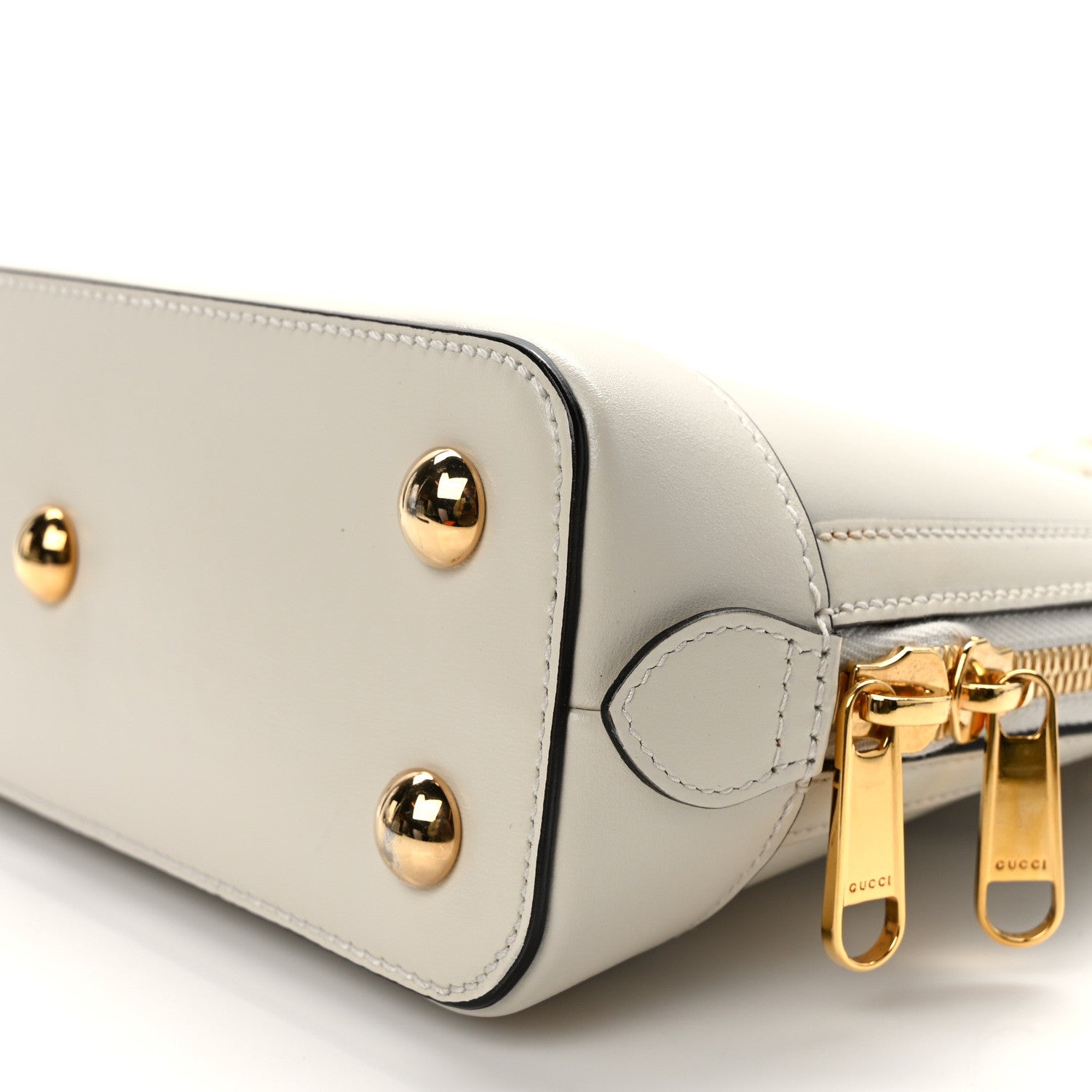 Gucci Boarded Plutone Calfskin Small Horsebit 1955 Top Handle Bag Mystic White 10 of 12