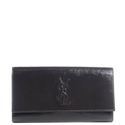 Saint Laurent Patent Belle de Jour Clutch Dark Grey 1 of 6