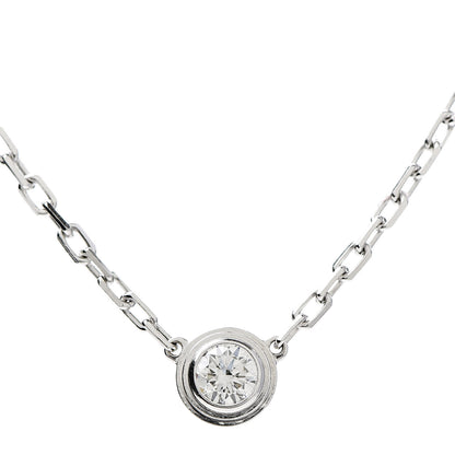 Cartier 18K White Gold Diamond XS D'Amour Pendant Necklace 4 of 7