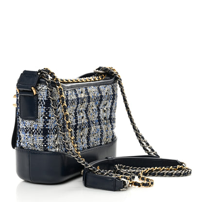 Chanel Tweed Calfskin Medium Gabrielle Hobo Blue Blue 2 of 11