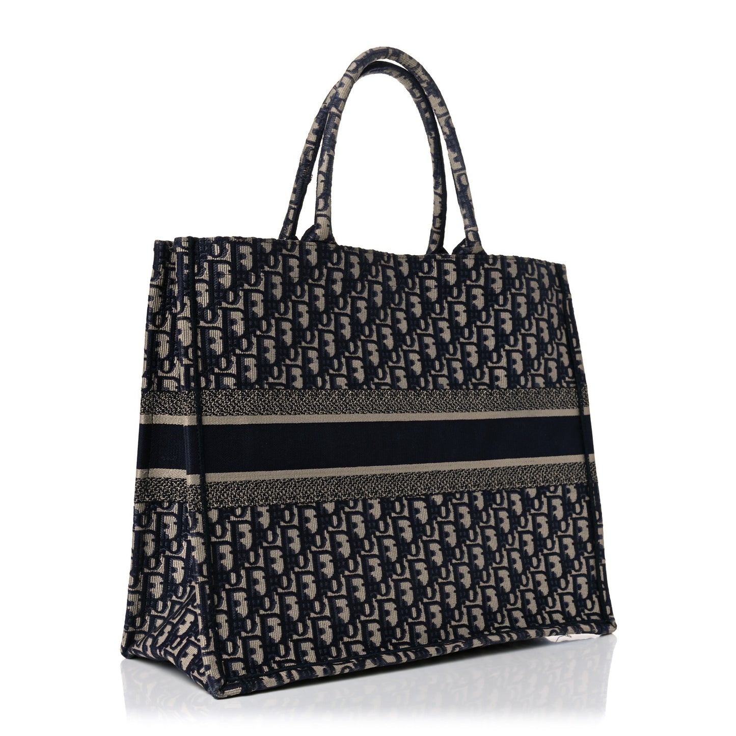 Oblique Book Tote Blue Multicolor