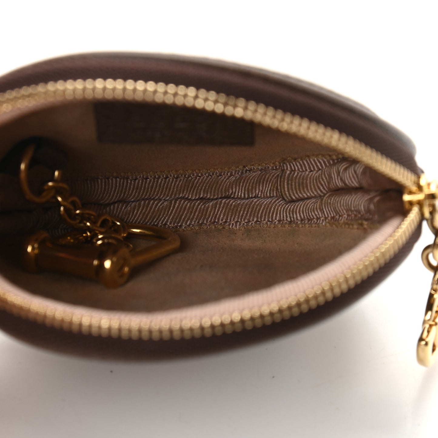 GG Supreme Monogram Web Ophidia Round Coin Purse Beige New Acero