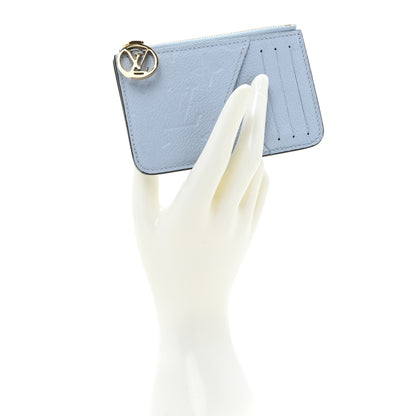 Louis Vuitton Empreinte Monogram Zipped Romy Card Holder Bleu Nuage 2 of 9