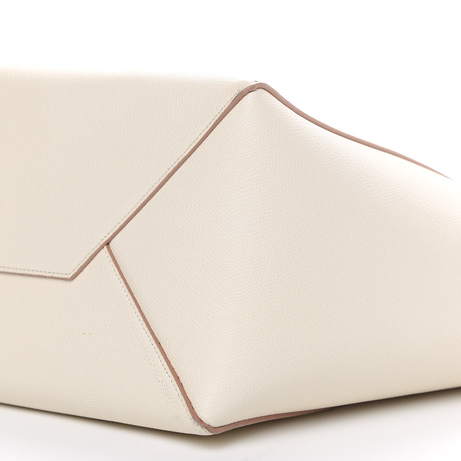 Celine Grained Calfskin Medium Horizontal Cabas Phantom White 9 of 11
