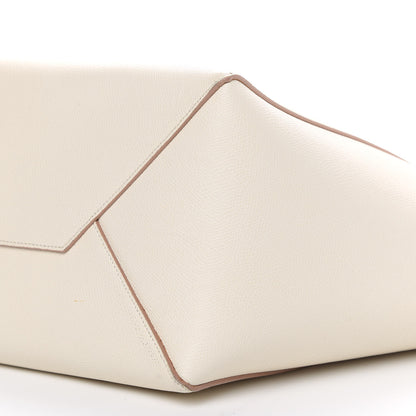 Celine Grained Calfskin Medium Horizontal Cabas Phantom White 9 of 11