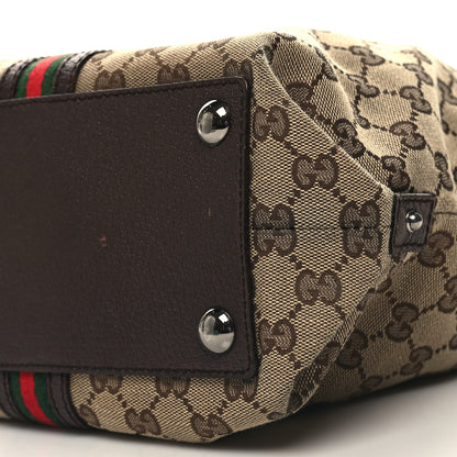 Gucci Monogram Web Large Joy Tote Dark Brown 10 of 12