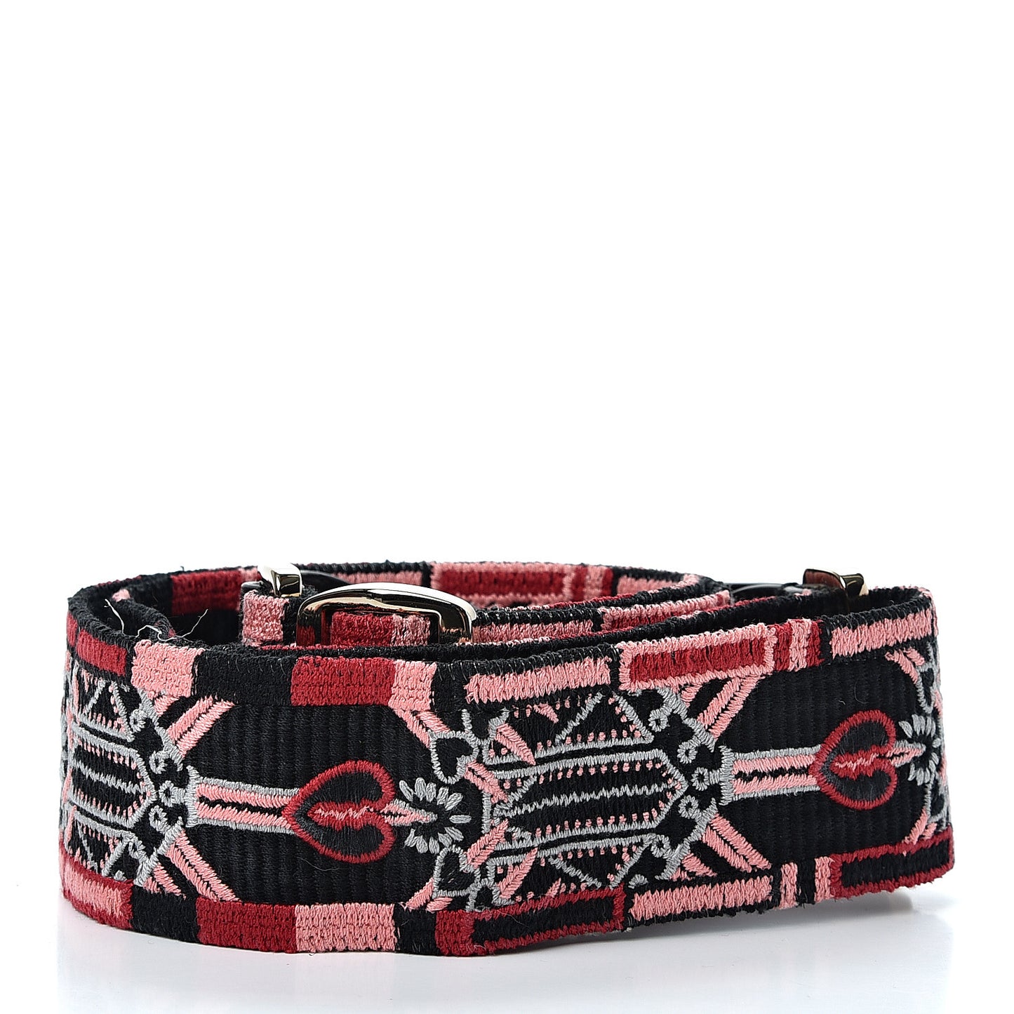 Canvas Loveblade Embroidered Rockstud Guitar Strap Multicolor