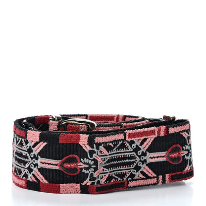 Valentino Garavani Canvas Loveblade Embroidered Rockstud Guitar Strap Multicolor 2 of 4