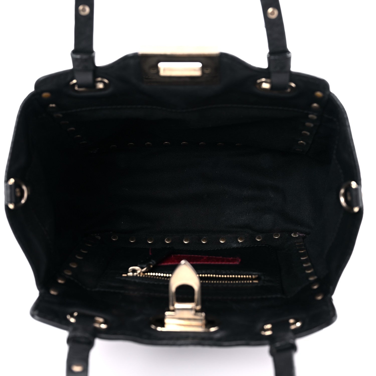 Valentino Garavani Vitello Mini Rockstud Tote Black 5 of 29