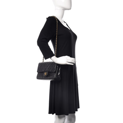 Chanel Lambskin Quilted Medium Double Flap Black 2 of 9