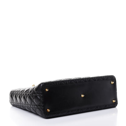Christian Dior Lambskin Cannage Large Lady Dior Black 3 of 4