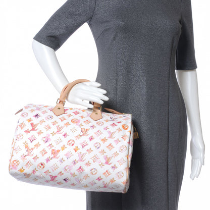 Louis Vuitton Watercolor Aquarelle Speedy 35 White 2 of 8