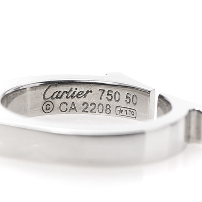 Cartier 18K White Gold Flat C Ring 50 5.25 4 of 4