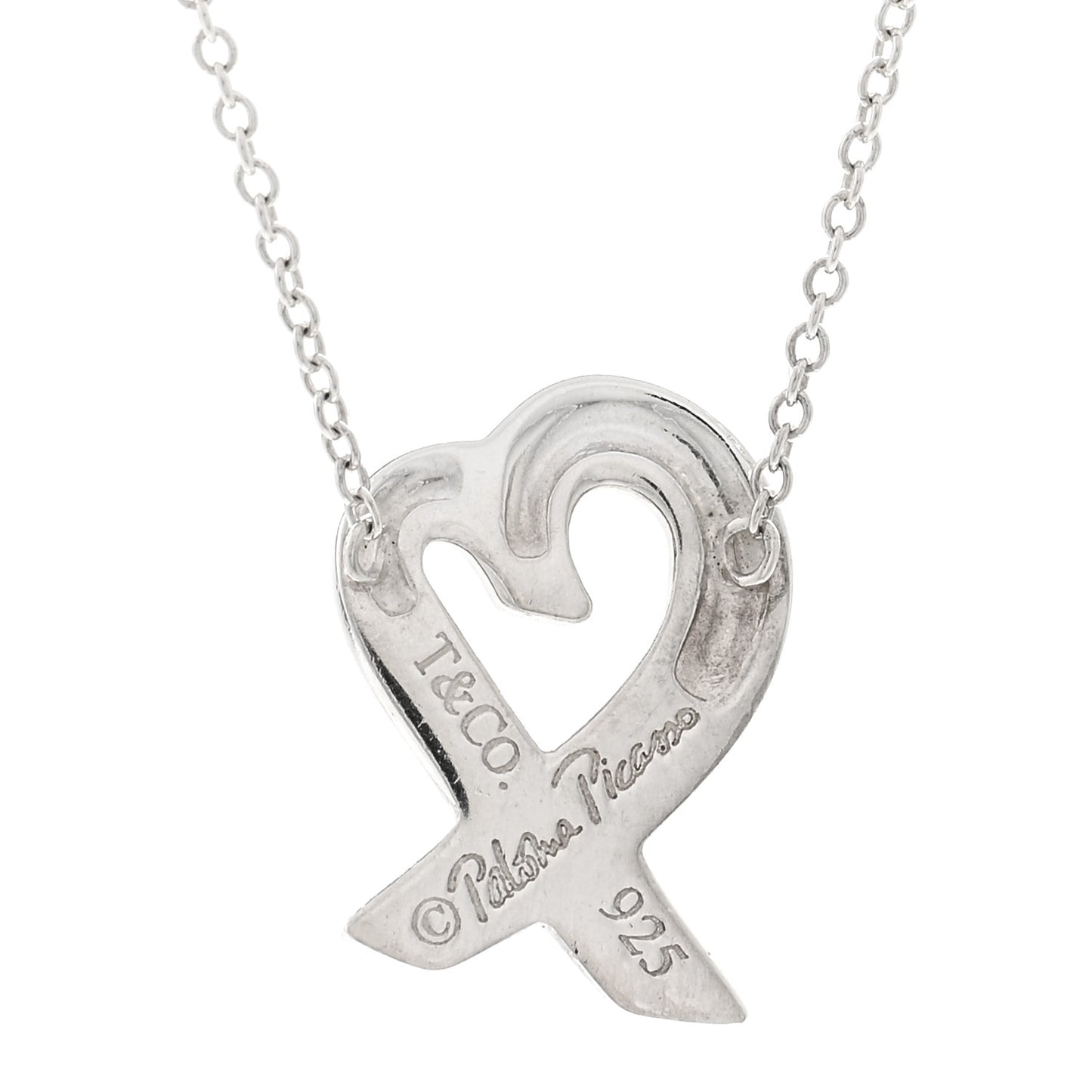 Sterling Silver Small Paloma Picasso Loving Heart Pendant Necklace
