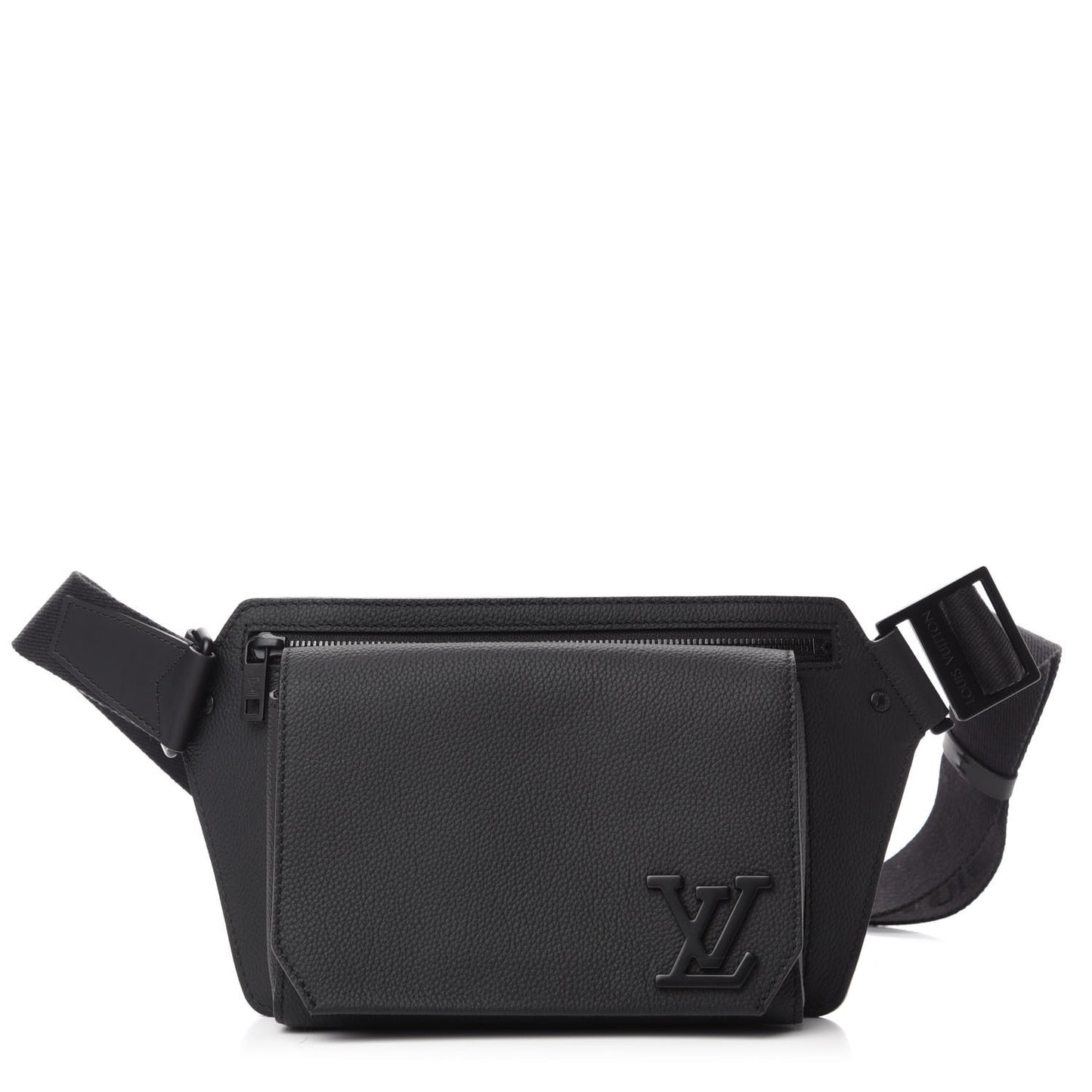 Grained Calfskin Aerogram Slingbag Black