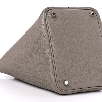 Hermes Taurillon Maurice Picotin Lock 18 PM Gris Asphalte 8 of 10