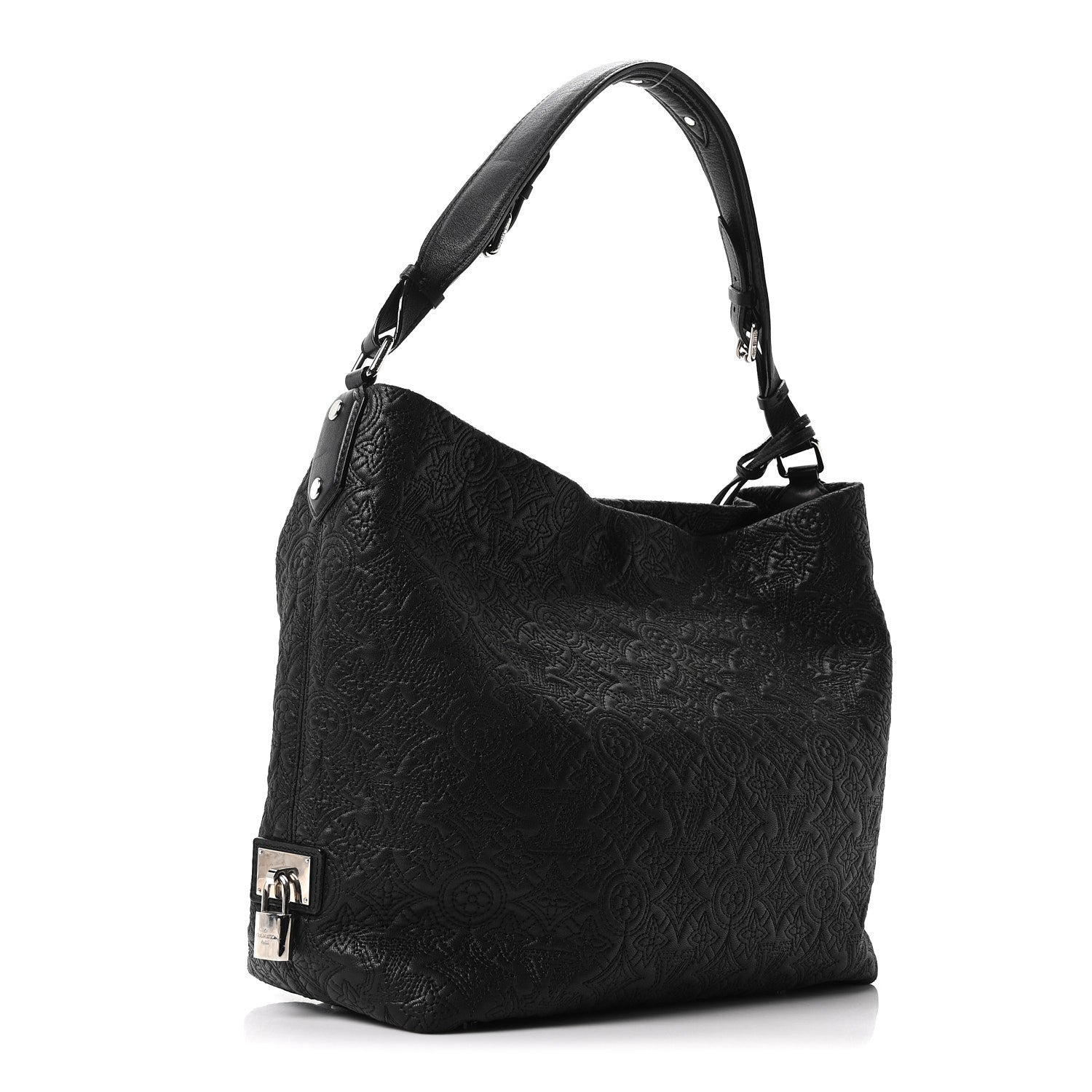 Louis Vuitton Monogram Lambskin Antheia Hobo PM Black 2 of 8