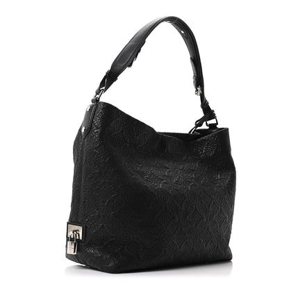Louis Vuitton Monogram Lambskin Antheia Hobo PM Black 2 of 8