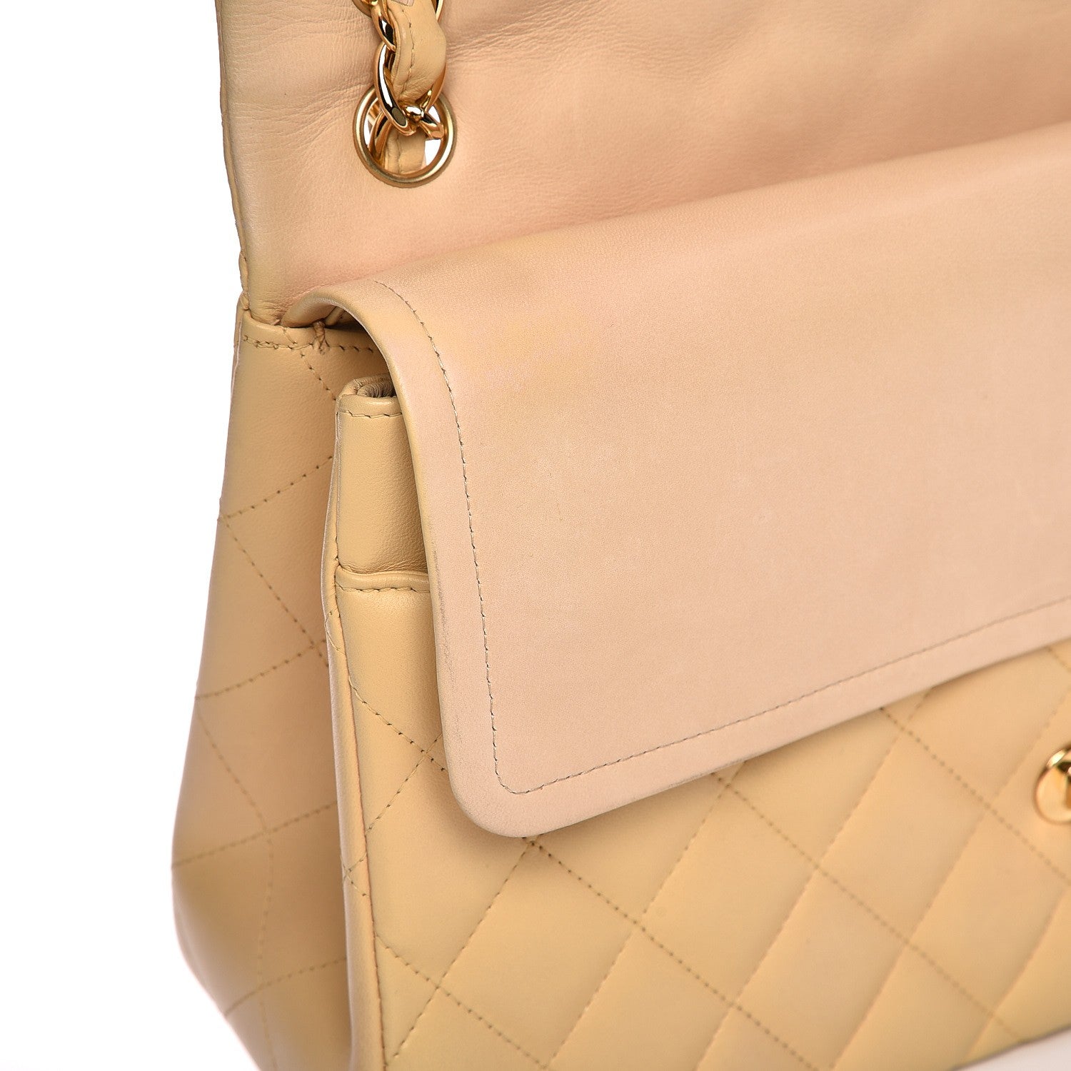 Chanel Lambskin Quilted Jumbo Double Flap Beige Clair 9 of 9