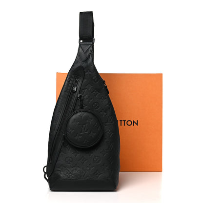 Louis Vuitton Calfskin Shadow Monogram Duo Slingbag Black 11 of 11