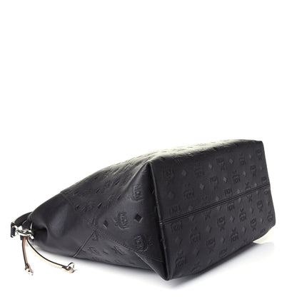 MCM Calfskin Ottomar Monogram Large Klara Hobo Black 3 of 9