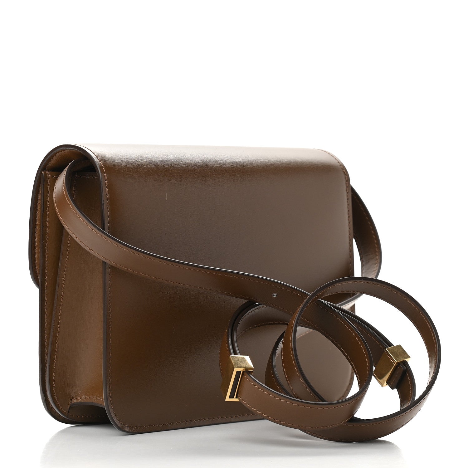 Celine Box Calfskin Teen Classic Box Flap Bag Camel 3 of 9