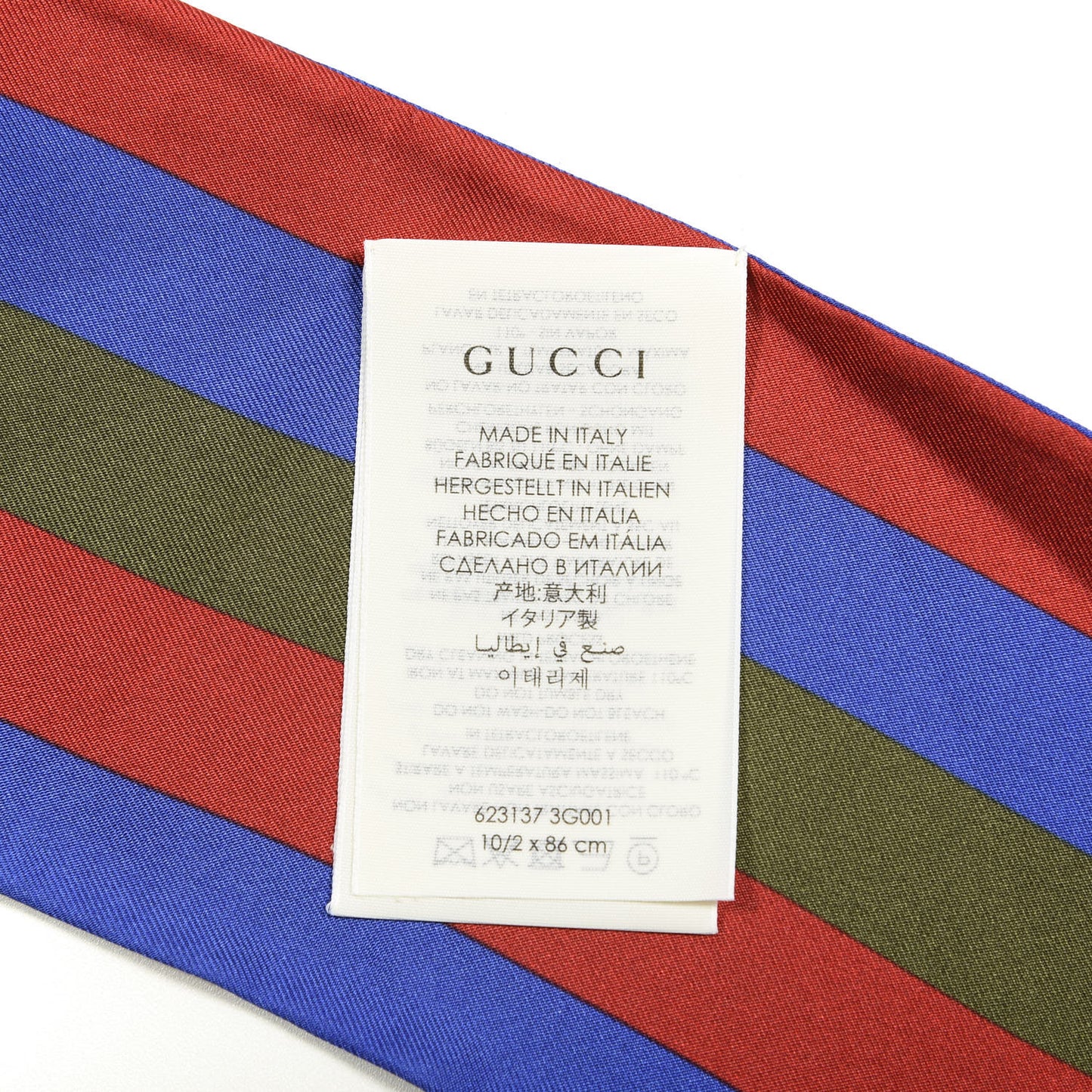 Silk Twill Web Horsebit Scarf Multicolor