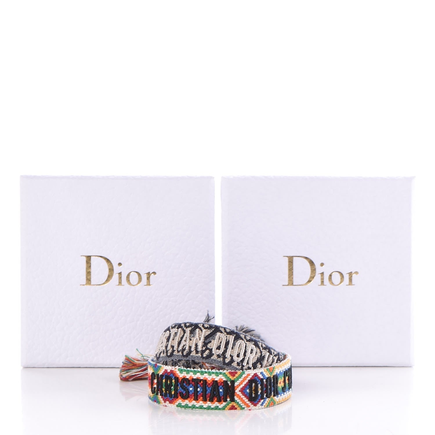 Christian Dior Woven Cotton J'Adior Friendship Bracelet Set 6 of 6