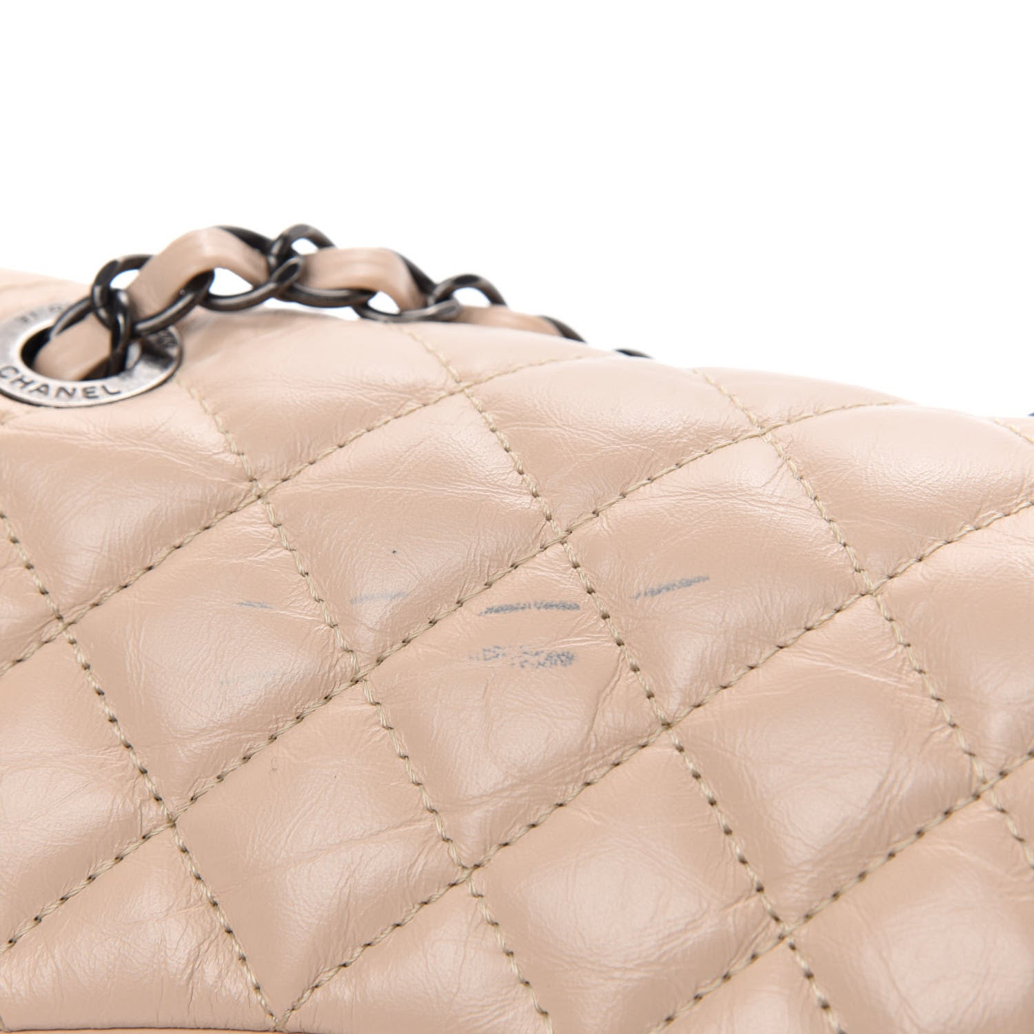 Chanel Aged Calfskin Quilted Small Easy Flap Beige 11 of 15