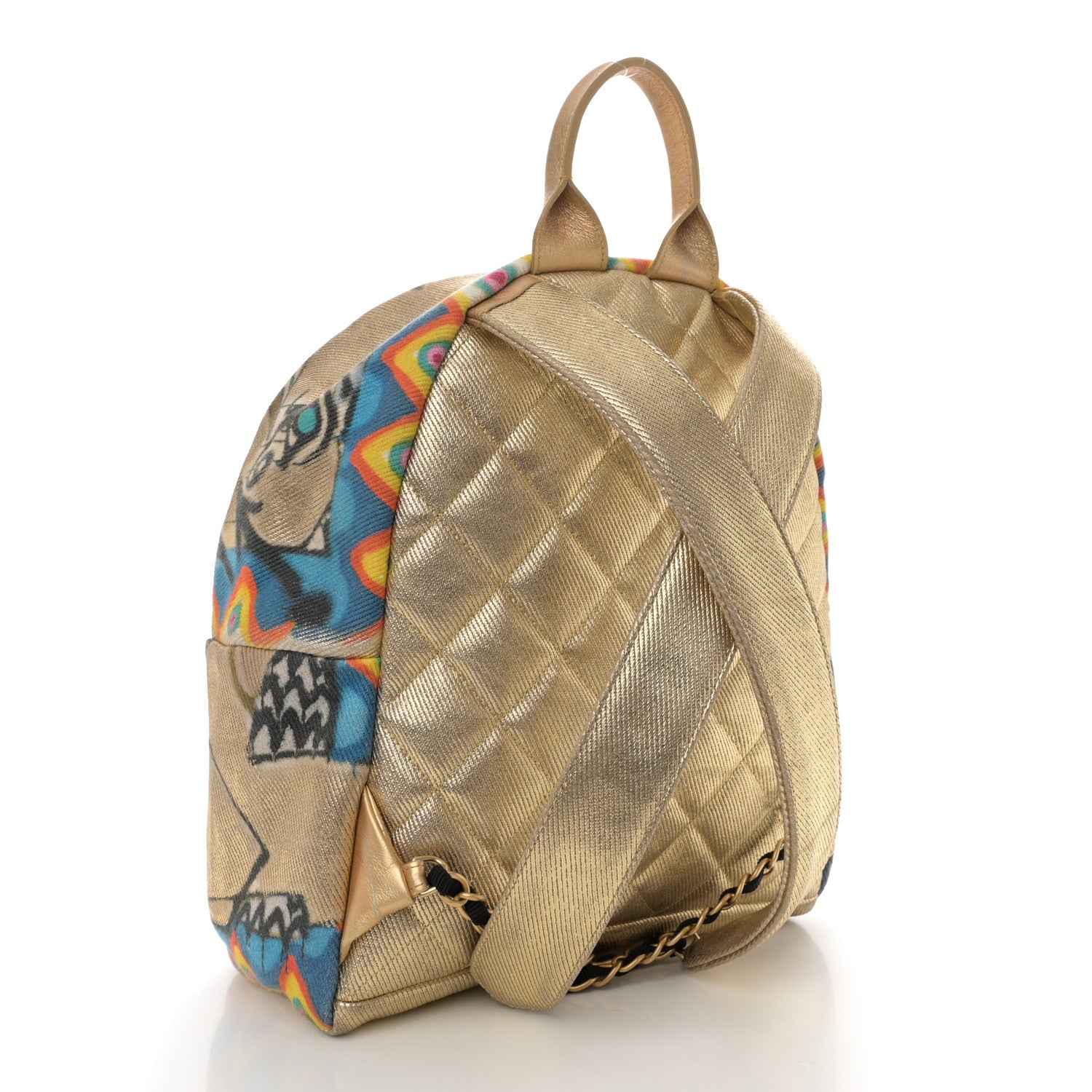 Chanel Graffiti Printed Canvas Street Spirit Backpack Multicolor 3 of 13