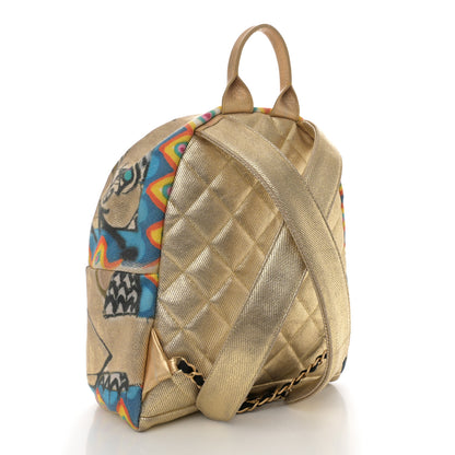 Chanel Graffiti Printed Canvas Street Spirit Backpack Multicolor 3 of 13