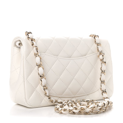 Chanel Lambskin Quilted Mini Rectangular Flap White 2 of 4