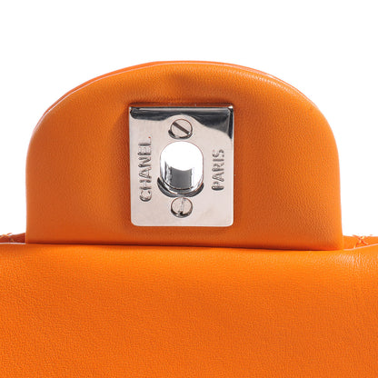 Chanel Patent Quilted Mini Flap Orange 6 of 9