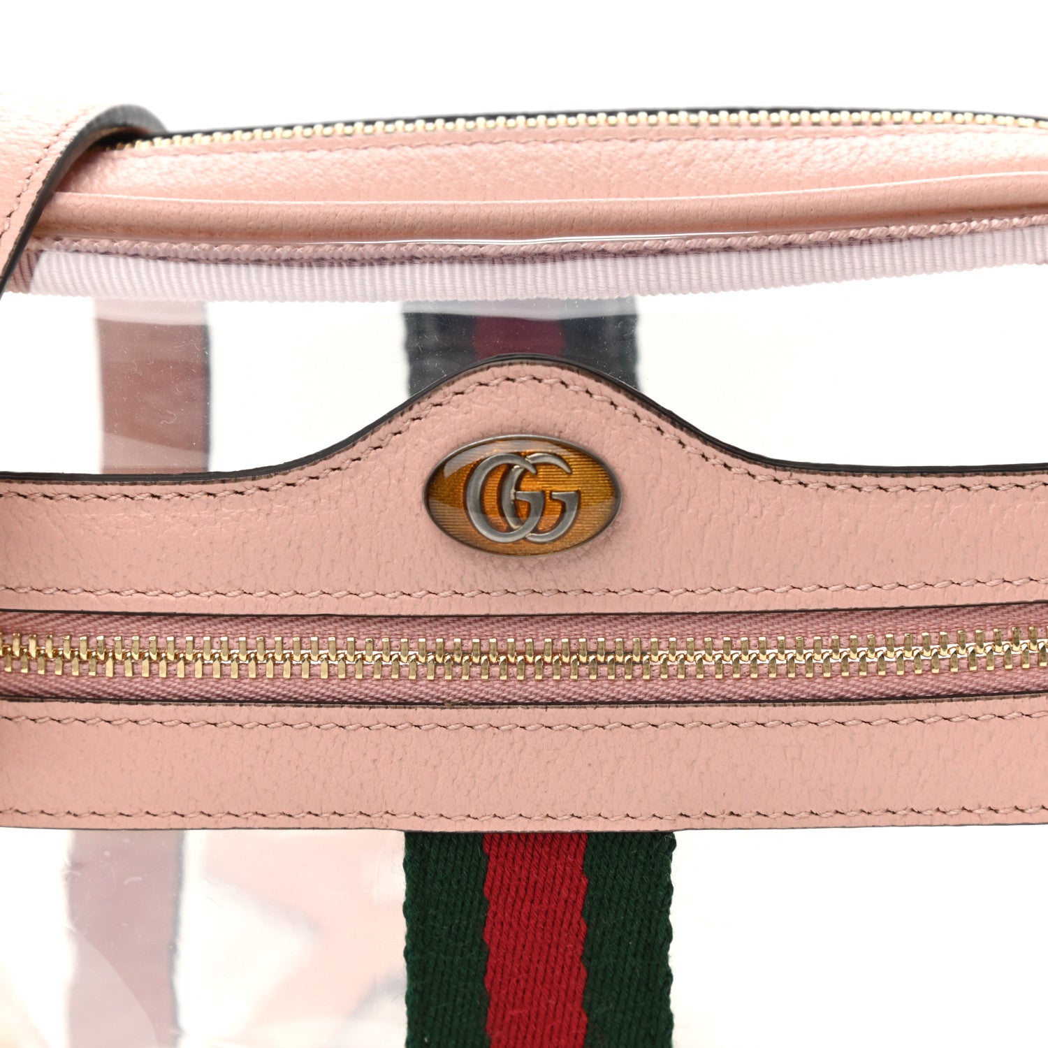 Gucci Vinyl Web Mini Ophidia Transparent Shoulder Bag Perfect Pink 6 of 8