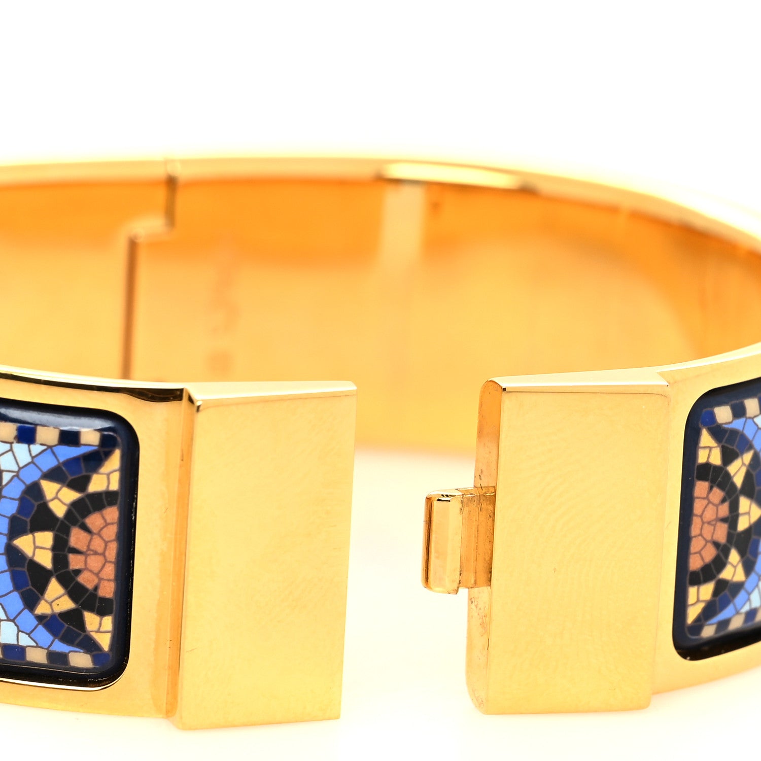 Hermes Enamel Printed Wide Loquet Bracelet 4 of 5