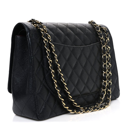 Chanel Caviar Quilted Maxi Double Flap Black 3 of 10