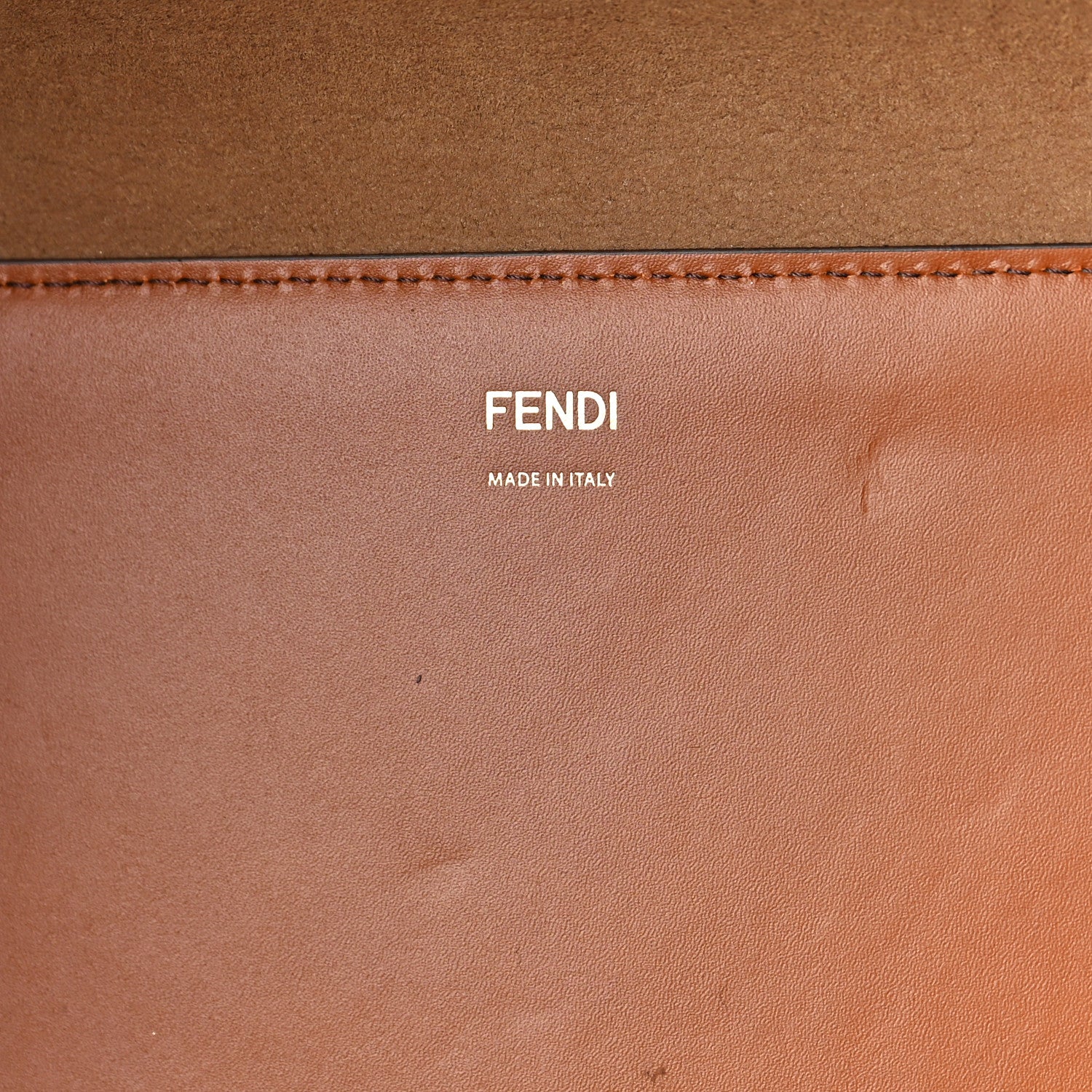 Fendi Vitello King Plexiglass Large Fendi Sunshine Shopper Tote Cuoio 6 of 8