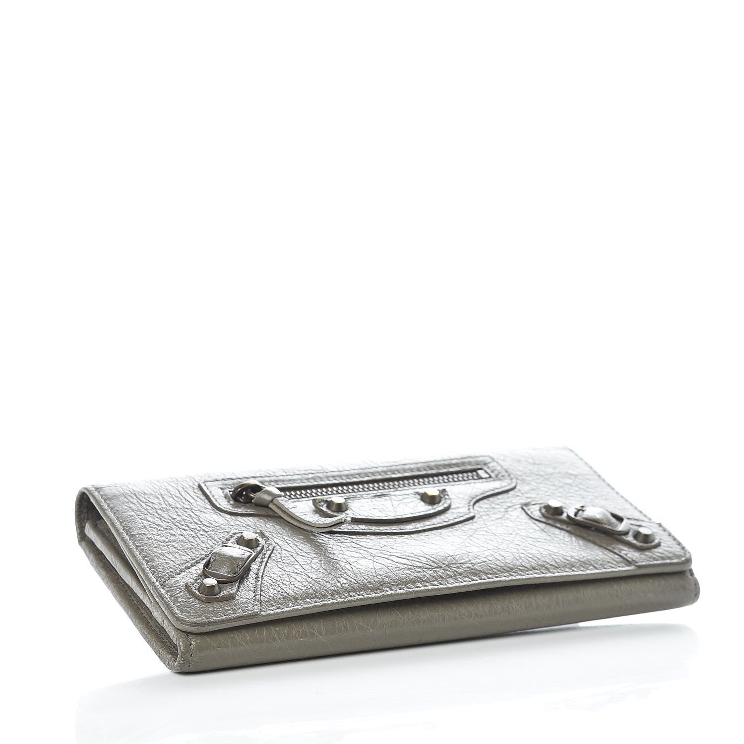 Balenciaga Agneau Classic Hardware Money Wallet Beige Liege 4 of 7