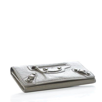 Balenciaga Agneau Classic Hardware Money Wallet Beige Liege 4 of 7